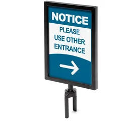 Exposiciónate Schwarz Post Sign Holder, für Flexi Belt Post BBBLACKSIGNA4 Barriere