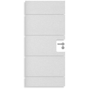 aixFOAM Akustikplatte DOORIE, Tür-Innenseite, Set, 98,5 x 211 x 5 cm, Filz & Schaumstoff, lichtgrau