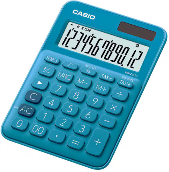 CALCULADORA SECRETÁRIA CASIO MS-20UC AZUL