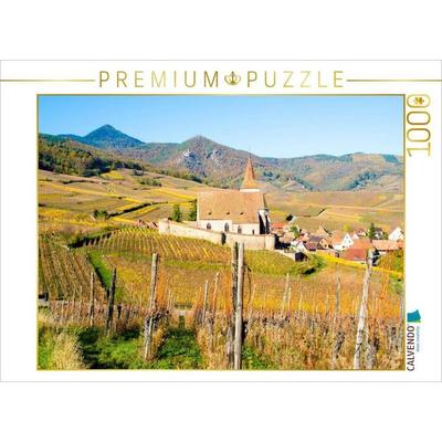 CALVENDO Puzzle Hunawihr, Elsass | 1000 Teile Lege-Größe 64x48cm Foto-Puzzle für glückliche Stunden