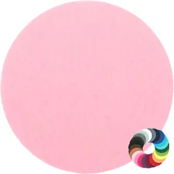 BIASTO - Premium Filz Untersetzer - rund 10cm - Farbe: rosé (HF018). Design Glas-Untersetzer für Getränke, Tisch, Bar, Tasse, Vase