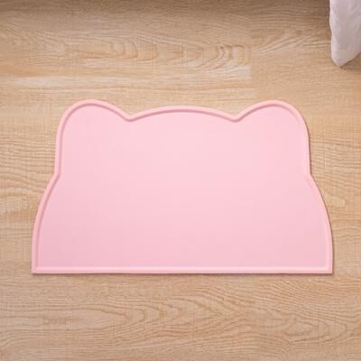 Happy Pet Pantry Paw Guard Silicone Pet Feeding Mat Non Slip Waterproof Food Bowl Placemat pink