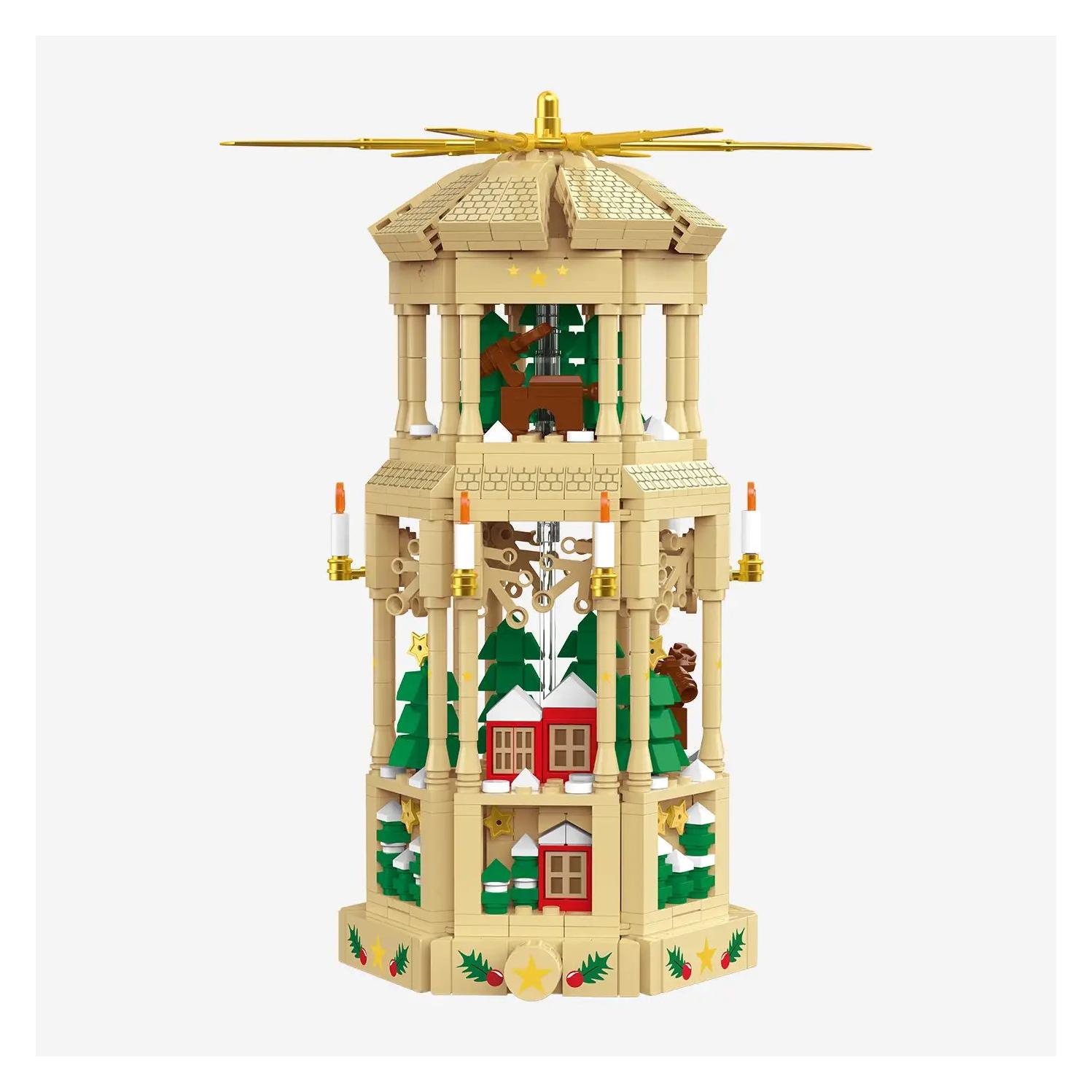 BlueBrixx-Pro Weihnachtspyramide "Weihnachtsdorf" (109322)