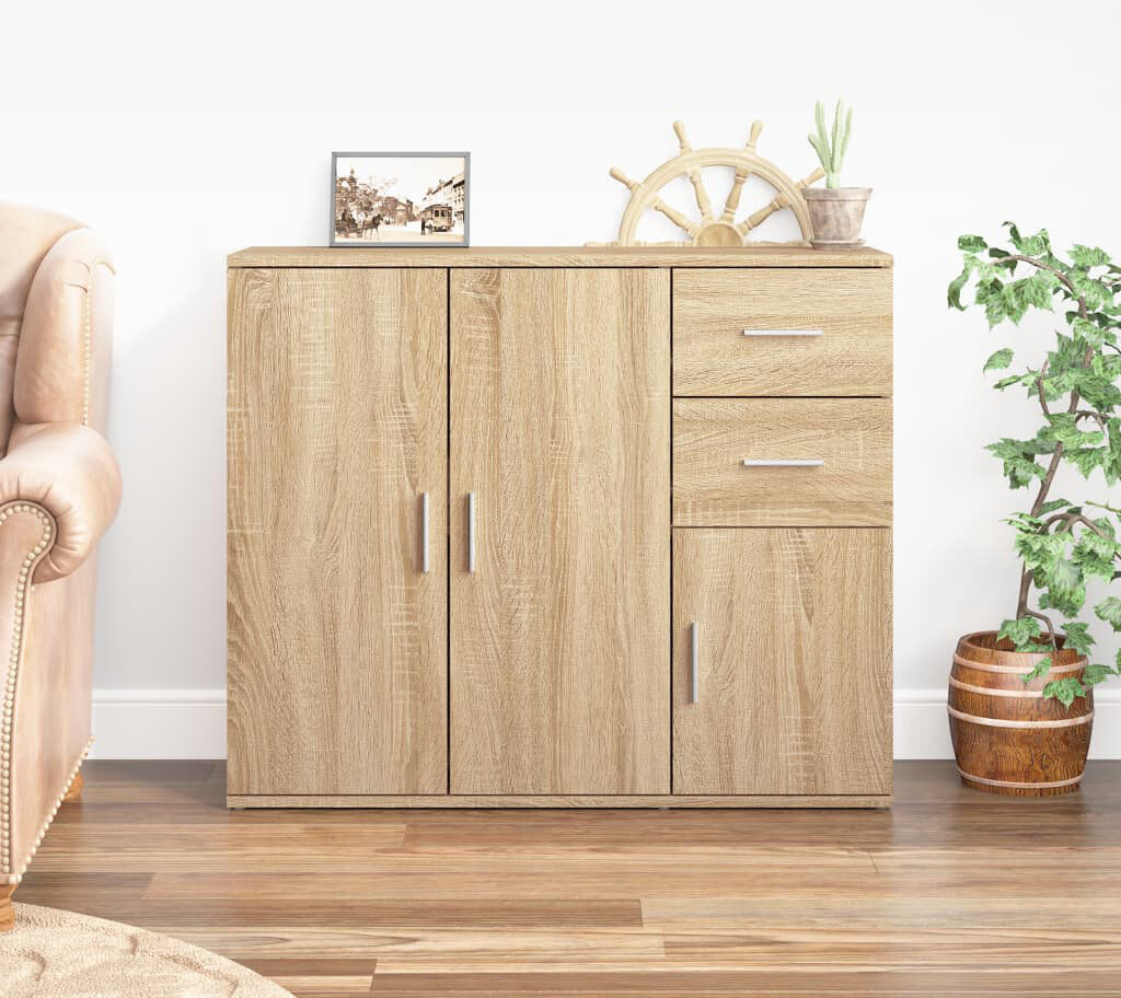 Alpen Home Zabel 91cm Sideboard Brown 75cm H X 91cm W X 29.5cm D