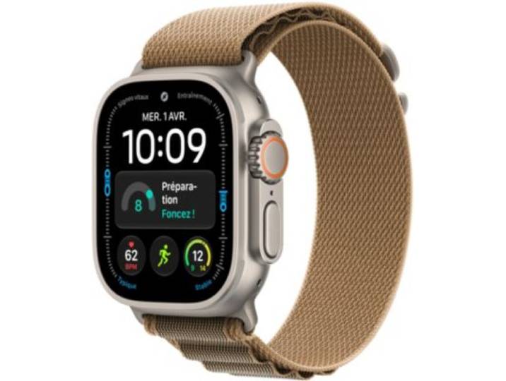 Apple Watch - Montre Connectée Ultra 4 49mm Tit Naturel / Désert M Cell