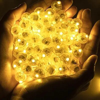 Multisell Products Hub Flashing Luminous Tumbler Ball Lantern Light For Wedding Party Christmas Decorations yellow 20pcs