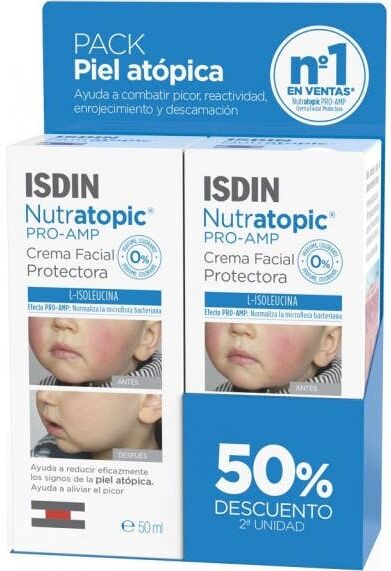 ISDIN Nutratopic Pro-AMP Crema Facial Protectora 2x50ml