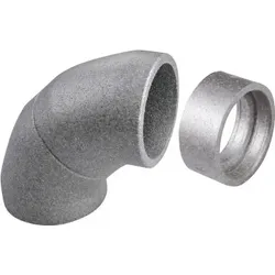 BOSCH Zubehör Wohnungslüftung BEPP 125-1 Bogen 90 Gr teilbar, d:125 mm, VPE: 1 S...