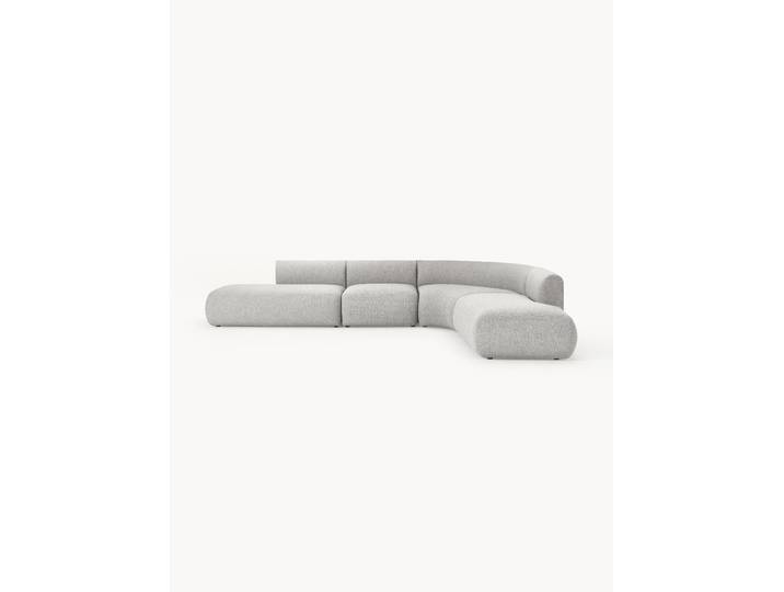 Modulares XL-Ecksofa Sofia aus Bouclé