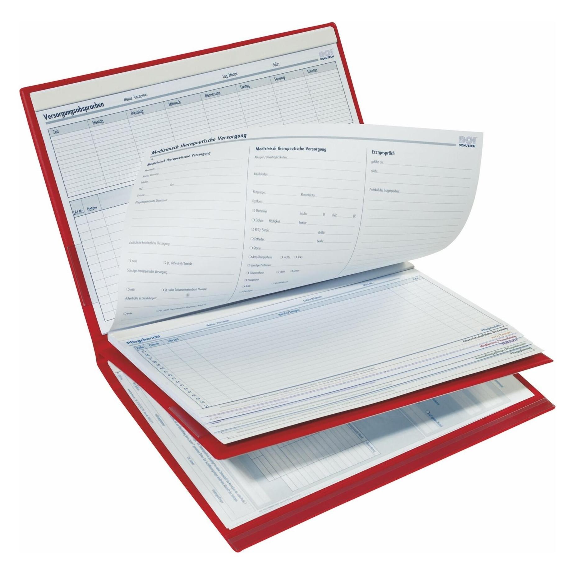 Boi Dokutech Patienten-Dokumentationsmappe Professional-Line PLUS DIN A4 rot (1x) (9109-00004-R)