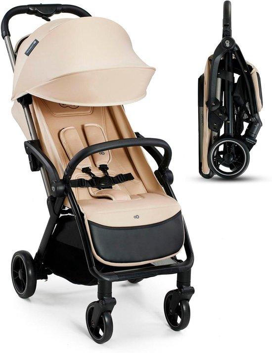Kinderwagen, leicht - Buggy, Reisebuggy - Für tägliche Spaziergänge - Automatisch zusammenklappbar - 7,5 kg - Beige