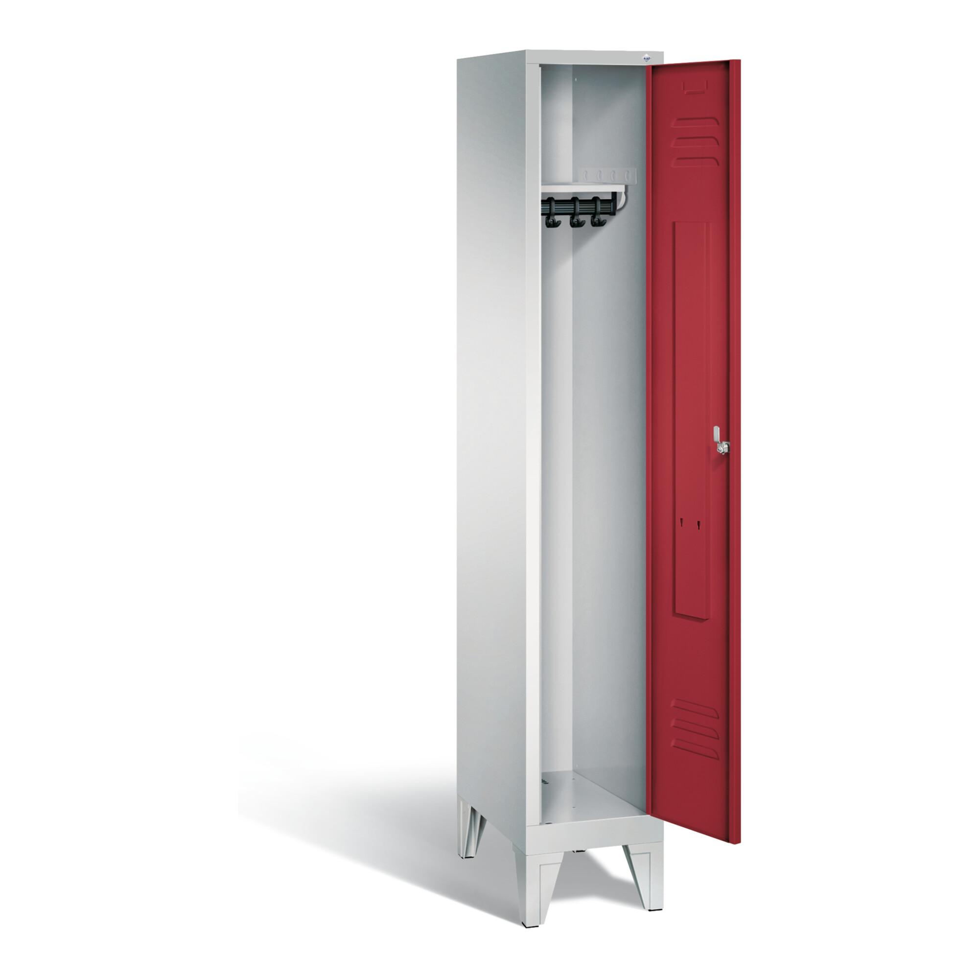C+P Garderobenschrank Classic, H1850xB320xT500mm, Front Rubinrot, Korpus Lichtgrau (8010-10) ; C + P Möbelsysteme (8010-10|S10007)
