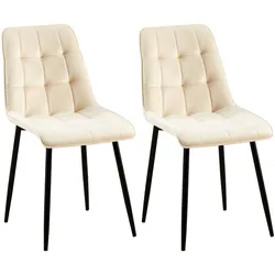 2er Set Esszimmerstuhl Gifford Samt