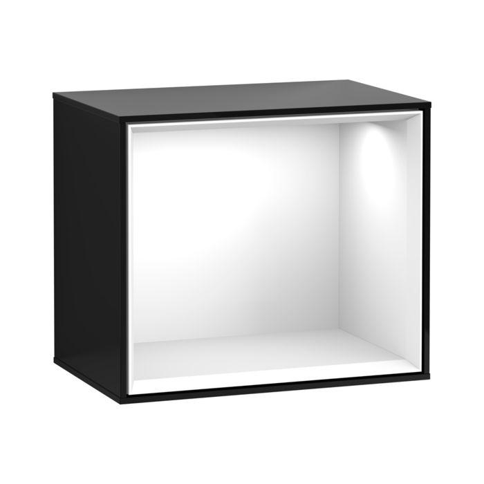 Villeroy und Boch Finion Regalmodul F580GFPH 41,8x35,6x27cm, Regal Glossy White, Glossy Black Lacquer