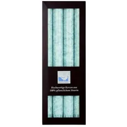 Stearin Stabkerze Set - eisblau