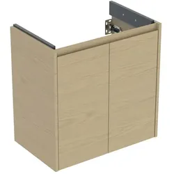Geberit Renova Compact Waschtisch-Unterschrank 504085PS1 2 Türen, Breite 59,7cm, Korpus/Front Eiche natur / Melamin Holzstruktur