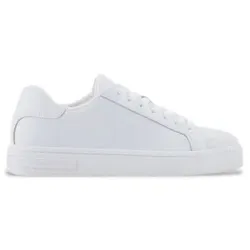 A|X Armani Exchange für Damen. XW000295AF11912U0002 Weiße Leder-Turnschuhe (35), Wohnung, Schnürsenkel, Lässig