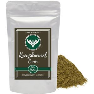 Azafran Kümmel Premium Qualität, Kreuzkümmel, gemahlen, im wiederverschließbaren Beutel, 250 g