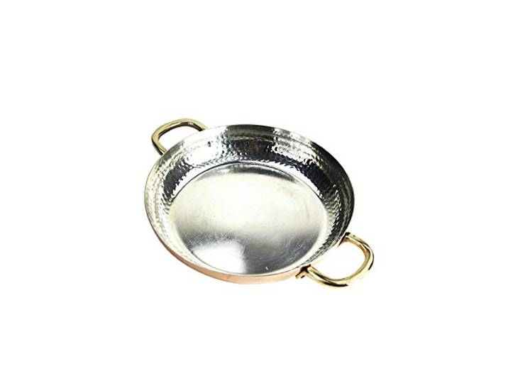 Copper Garden Kupferpfanne 24 cm mit Griffen I Mit Zinn beschichtete Pfanne aus Kupfer zur idealen Wärmeleitung/-verteilung I Bratpfanne spülmaschinenfest & robust I 100% lebensmittelecht