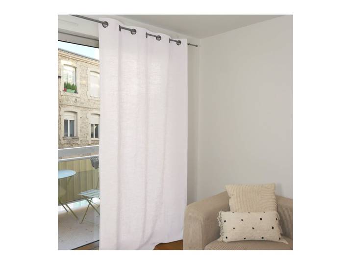 Rideau lin et coton 140x250 cm - Ecru