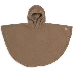 Jollein, Babybadetuch, Cosy Poncho Teddy Fleece - Dark Hazel (83 x 75 cm)