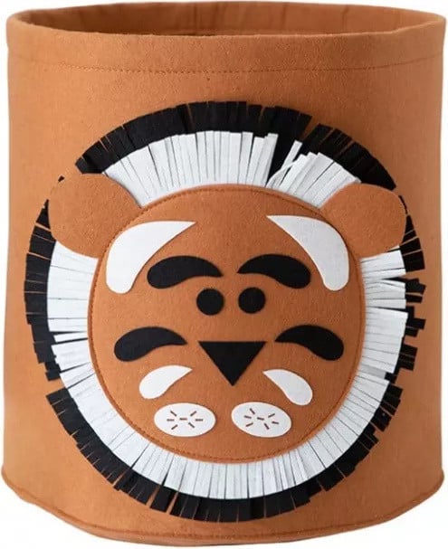 Carla mand voor speelgoed, bruin, textiel