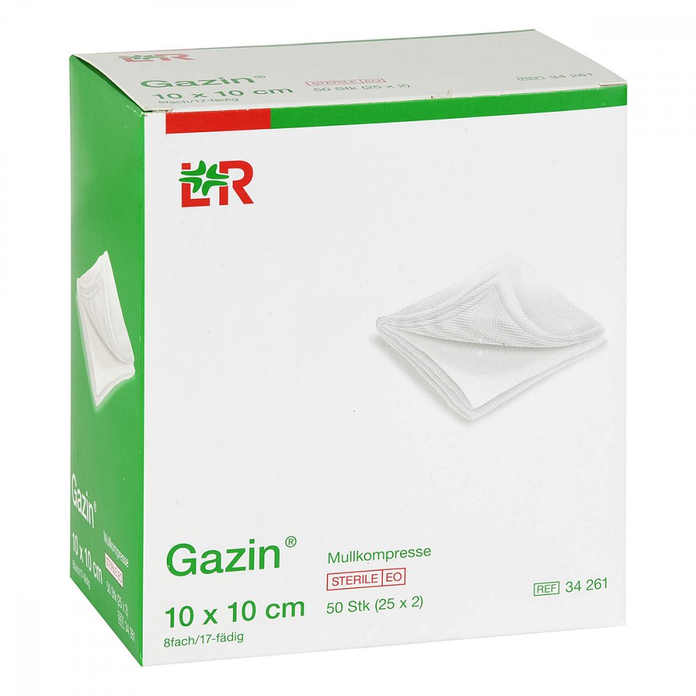 B2B Medical GmbH Gazin Mullkomp.10x10 cm steril 8fach 15378566