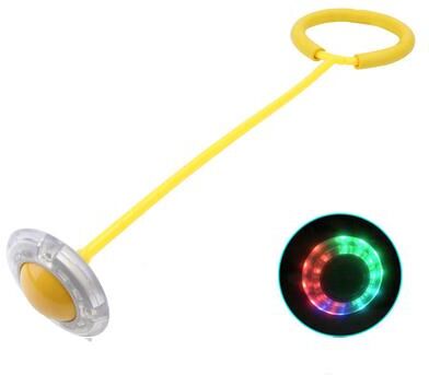 Combo Retail Shop Children Flashing Jump Ring Sports Bouncing Ball, Fold Able Flashing Ball For Kids And Adults, Skill Game Toy yellow
