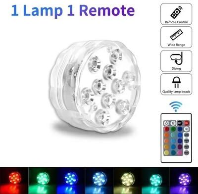 Inspired Living RadiantWave Under Water RGB Ambient Light Strip (Battery Powered & IP68 Waterproof) 10led 1pc