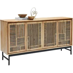Sideboard Tarim Schwarz/Akazienfarben