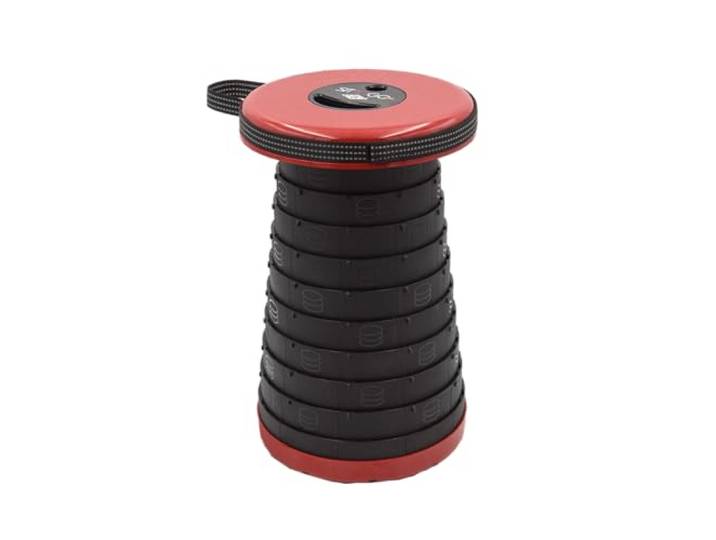 WEDO SITTOGO®NXT PP Tabouret télescopique de Camping certifié TÜV & GS troisième génération amélioré Poids 1\,06 kg capacité de Charge 150 kg Couleur Rouge