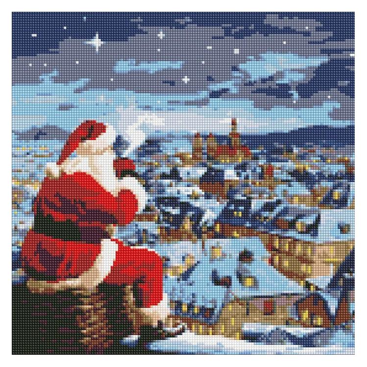 Ideyka Diamantmosaik - Weihnachtsnacht 40x40cm (AMO7826)