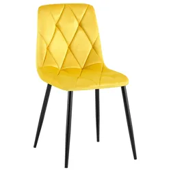CLP Esszimmerstuhl Clairton Samt   Farbe: gelb, Material: Samt