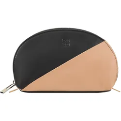 Dudu Segovia Kosmetiktasche Leder 16 cm, Necessaire, Schwarz, Rosa