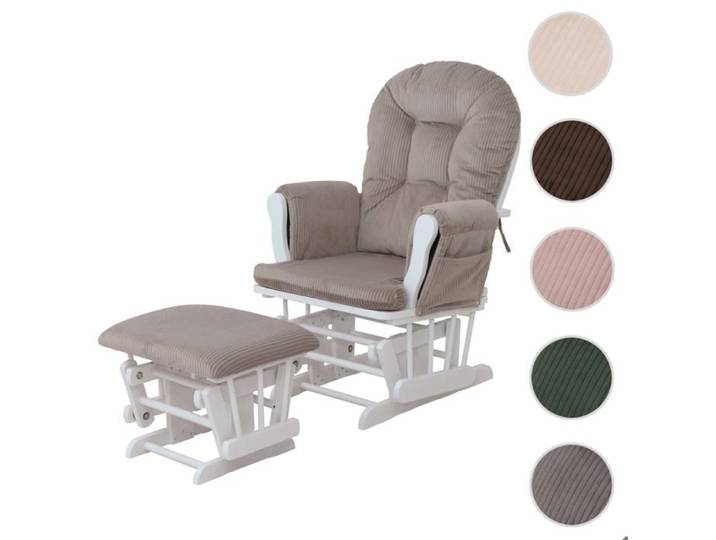 Fauteuil relax MCW-C76 gris clair structure blanche
