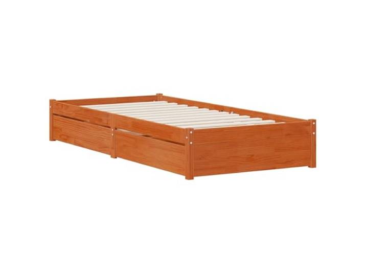 KTHLBRH Einzelbett mit Schubladen aus Kiefernholz Modernes Design, 2 geräumige Schubladen, robuste Struktur, für Schlafzimmer