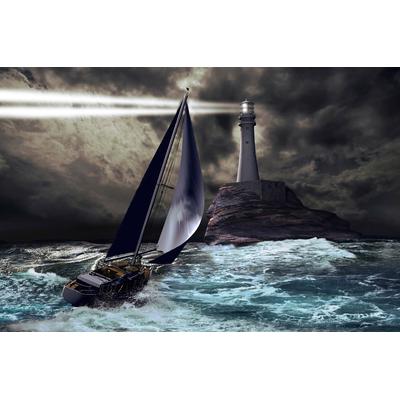 Papermoon "Schiff mit Leuchtturm"