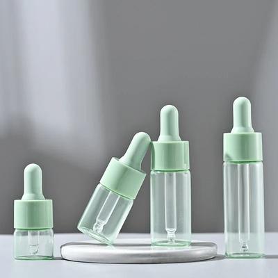 Uplifted Finds 10 Piece Cosmetic Glass Dropper Bottle Set green 5 Ml