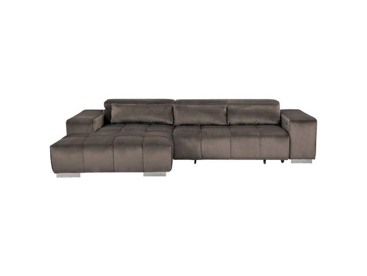 Ecksofa Orion mit elektrischem Sitzvorzug Silberfarben