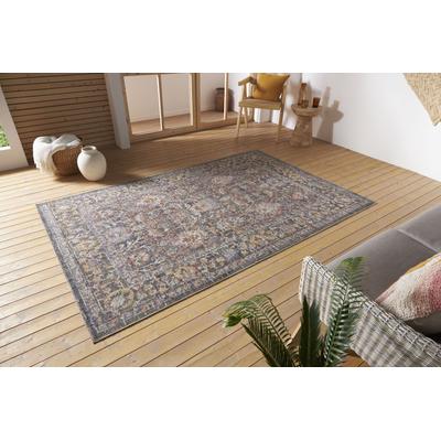 Teppich HANSE HOME "Port Said", blau (creme,blau), B:190cm H:3mm L:280cm, Polypropylen (PP), Teppiche, Teppich, In-& Outdoor, Läufer, Wetterfest, Balkon, Wohnzimmer, Orient