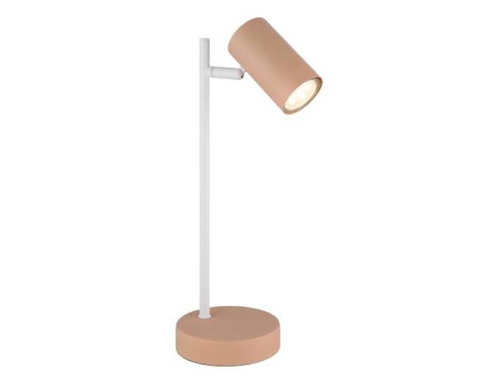 Tischleuchte Tischlampe Arbeitszimmerlampe Beweglicher Spot Beige Metall H 35 cm