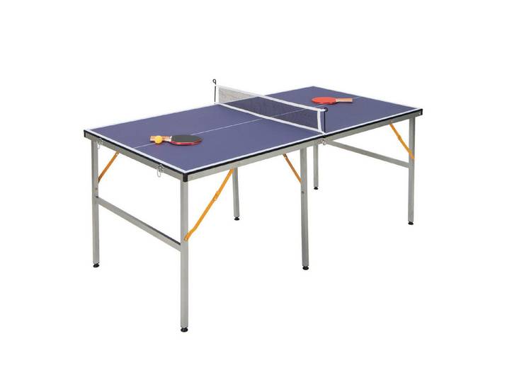 COSTWAY Mini-Tischtennisplatte, mit Netz, 2 Schlägern & 3 Bällen, klappbar