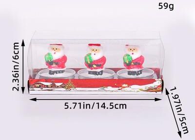 Youfap Market Christmas Gift, Valentine Day Confession Proposal Props, Christmas Craft Gift Candle Painted Decoration santa Claus