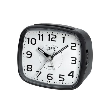 Quarzwecker FILIUS ZEITDESIGN, schwarz, Wecker, Schlafzimmer, Wecker,Beleuchtung,schleichende Sekunde,Snooze,Piepalarm