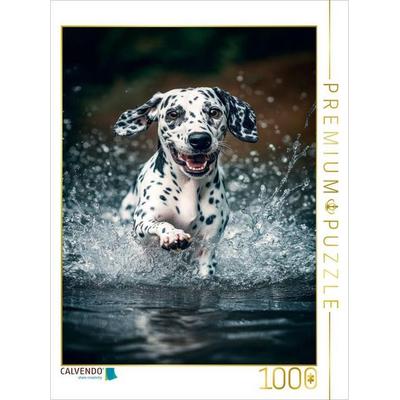 CALVENDO Puzzle Dalmatiner im Wasserspaß | 1000 Teile Lege-Größe 64x48cm Foto-Puzzle für glückliche Stunden, von , Calvendo Puzzle
