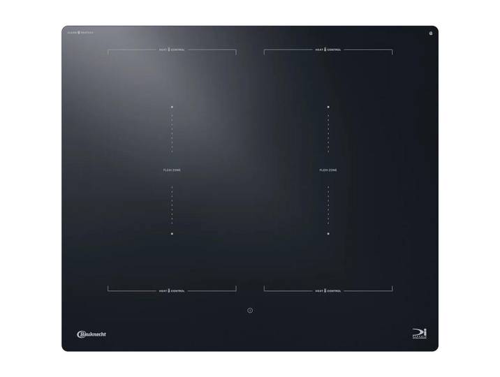 Bauknecht Induktionskochfeld, Schwarz, Glas, 59x51x5 cm, Kindersicherung, Hauptschalter, Restwärmeanzeige je Kochzone, Ankoch-Elektronik, Pausenfunktion, Flächenbündiger Einbau, Küchen, Küchenelektrogeräte, Kochfelder, Induktionskochfelder