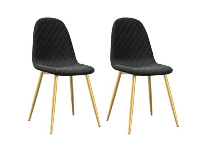 Fisinber Esszimmerstühle 2er Set Samt Polsterstühle mit Metallbeinen Elegante Sitzmöbel mit Schaumstoffpolsterung für bequeme Stunden beim Essen und Lesen im Wohnzimmer oder in der Küche.
