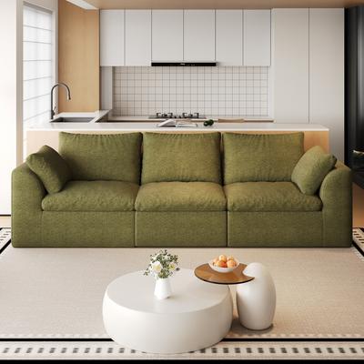 Kodotan sofa "108.3"" Vacuum Packed Cloud Sofa 3‑Seater Modular Compressed Straight Sofa Couch, Removable Covers for Living Room"