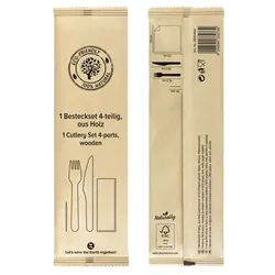 NATURALLY Bestecksets 4-teilig, aus Holz, 21cm, 25 Sets