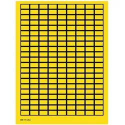 Brady, Etikettenrolle, B-500, WOB-1119-G.M.R., BESCHRIFTBARE Etiketten, Vinylgewebe, Gelb mit schwarzem Rand, 11 x